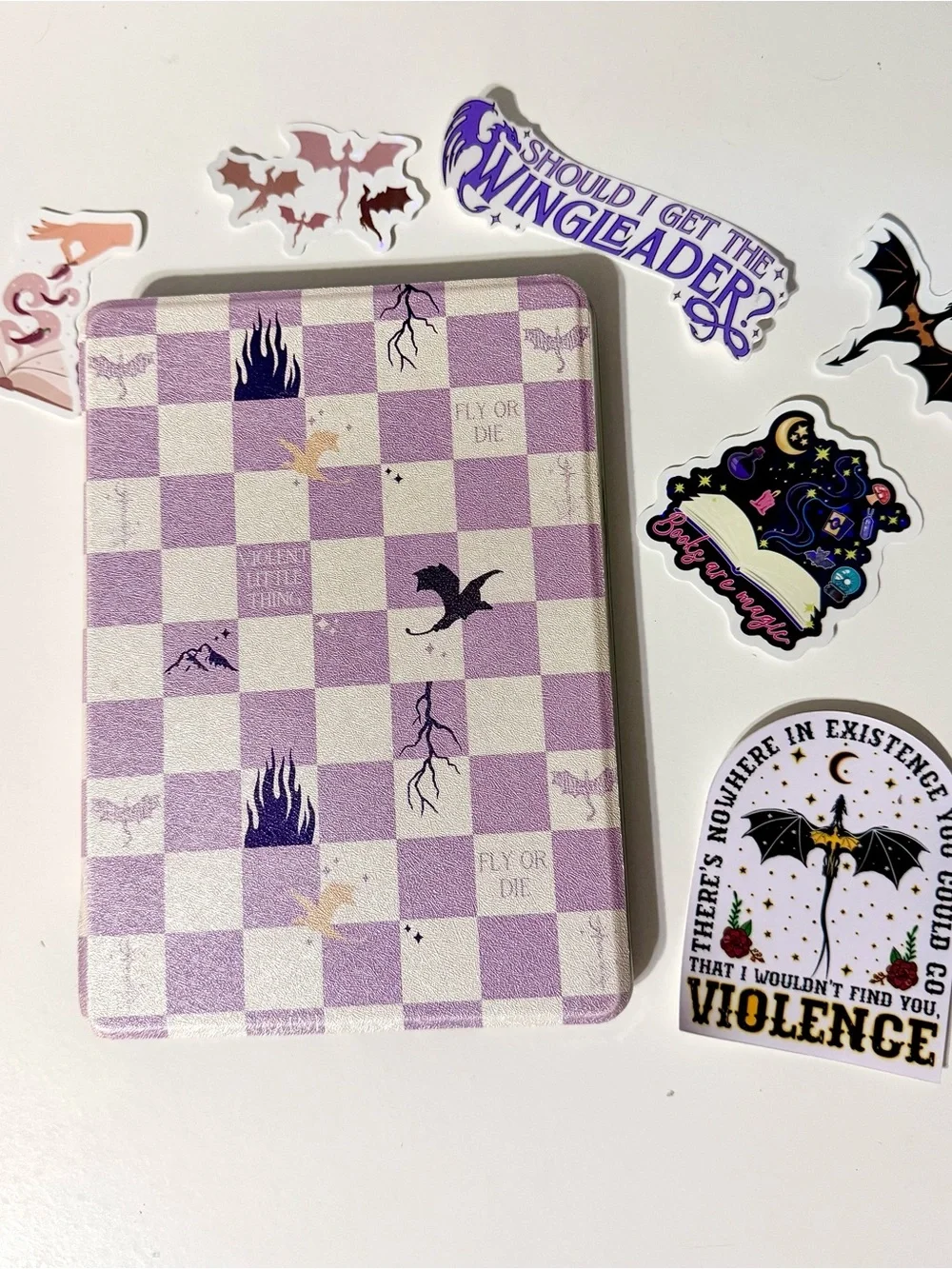 Fourth Wing Kindle Cover & Sticker Lot